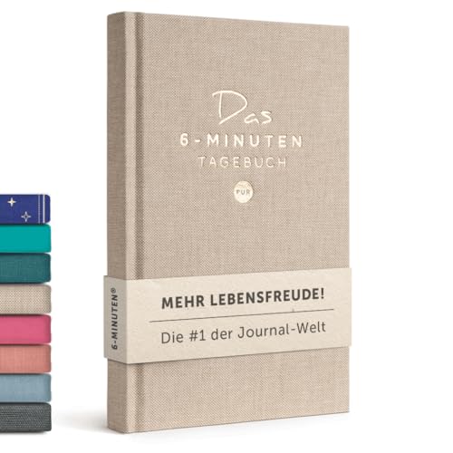 6-Minuten Tagebuch für Erwachsene 2025 (Das Original) - Dankbarkeitstagebuch, Wissenschaftlich Fundiertes Journal Buch - Achtsamkeitstagebuch für Mehr Resilienz & Selbstliebe