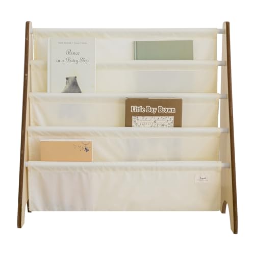 3 Sprouts Kinder Bücherregal aus Holz – Montessori Regal für Kinderzimmer - Creme