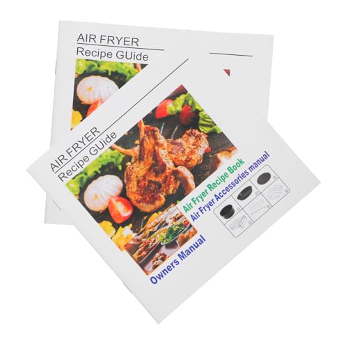 IWOWHERO 2-teiliges Rezeptbuch Für Die Heißluftfritteuse Für Anfänger: Leitfaden Für Gesunde, Schnelles, Leckeres Käsekuchen-kochbuch, Einfache Essensideen,