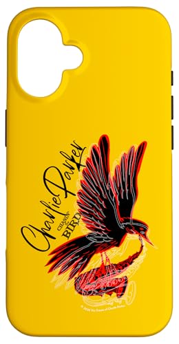 Charlie Parker roter und schwarzer Vogel mit Saxophon Hülle für iPhone 16