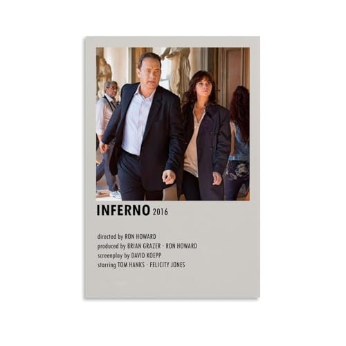 LXRYDO Filmposter, Motiv: Action Mystery Thriller Inferno, minimalistisch, Vintage-Stil, Ölgemälde, Wandkunst, Pop-Poster, 60 x 90 cm, ungerahmt