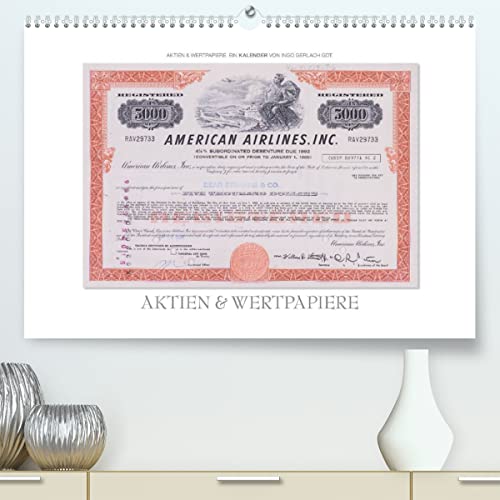 Aktien & Wertpapiere (hochwertiger Premium Wandkalender 2024 DIN A2 quer), Kunstdruck in Hochglanz