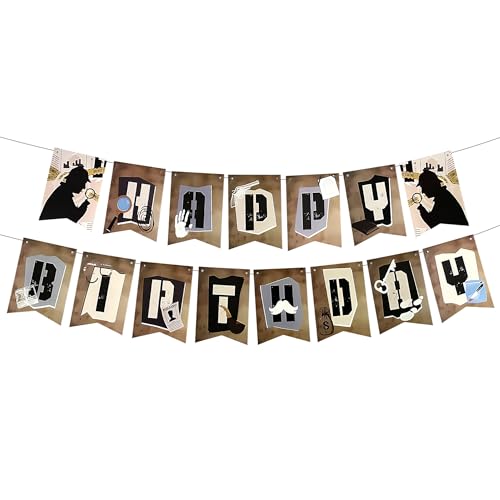 Detektiv Geburtstagsparty Banner Mystery Schild Banner Detektiv Geburtstagsparty Dekoration für Mystery Party Geheimagent Thema Geburtstagszubehör