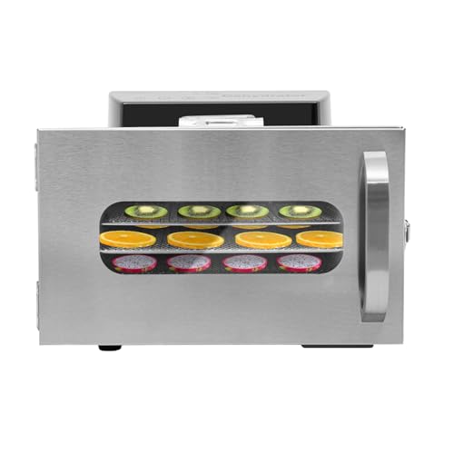 KANBCNG Elektrische 6 Etagen Trocknungsmaschine für Lebensmittel Edelstahl Lebensmittel Trocknungsmaschine Einstellbares 30-85℃ 0.5-24H Zeiteinstellungs Blütentees Trocknen Maschine Vegetable Dryer