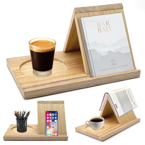 Kleines Lese Bücherregal Buchständer Holz Leseständer Dreieckiger Buchhalter Kurzer Premium Einfaches Bücherregal für Nachttisch Büro Schreibtisch Bibliothek Geschenk für Geburtstag