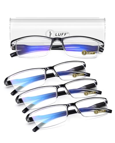 LUFF 4Pcs Anti-Blue-Ray-Lesebrille Tragbare Ultraleichtleser（1.0X）