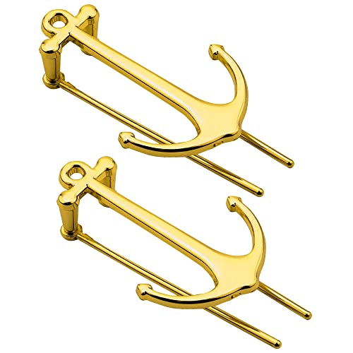 2 Stück Lesezeichen – Gold Lesezeichen Metall in Ankerform, kreatives Geschenk für ältere Frauen, Männer, Studenten, Lehrer, Leser
