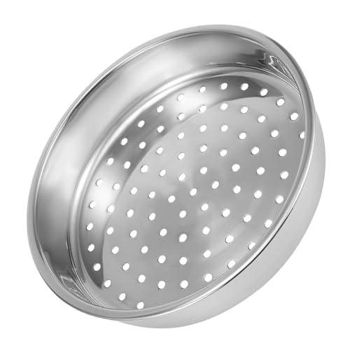 POPETPOP Edelstahl Dampfgarer Einsatz 22cm mit Gelochtem Dampfkorb Kompakter Küchen Dampfeinsatz für Reis Gemüse und Meeresfrüchte
