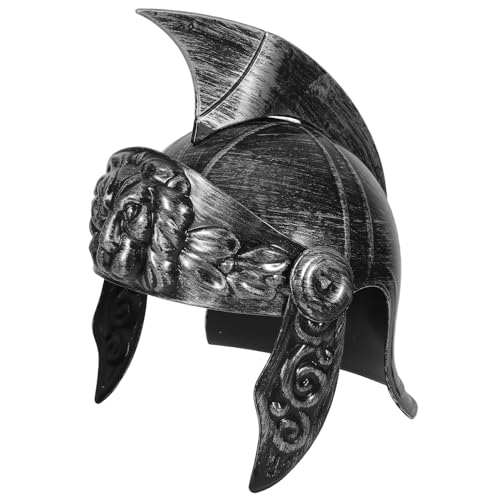 HOLIDYOYO Römischer Soldatenhelm Mittelalterlicher Ritterhelm Cosplay Kostümhut aus Kunststoff mit Verstellbarem Riemen für Mottopartys und Halloween