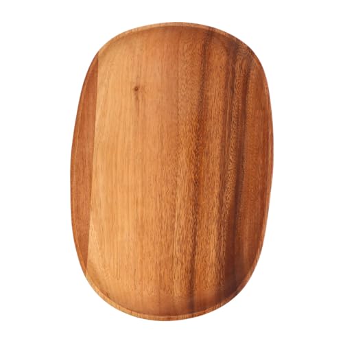 COLLBATH Platte aus Akazienholz Sushi-Platte Gericht Servierplatte Teller Party Schüsseln Platten Sushi-Tablett Holzplatte dekoratives Esstablett Küchenversorgung Snackschale