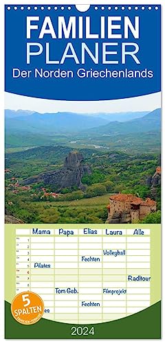 Familienplaner 2024 - Der Norden Griechenlands mit 5 Spalten (Wandkalender, 21 cm x 45 cm) CALVENDO