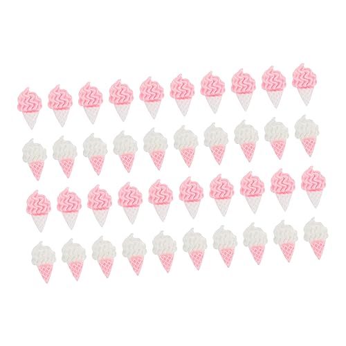 Artibetter 40 Stück Teiliges Eiscreme Charms Vielseitige Kühlschrank Dekoration für DIY Projekte Resin Anhänger für Handys Kühlschränke und Bastelarbeiten