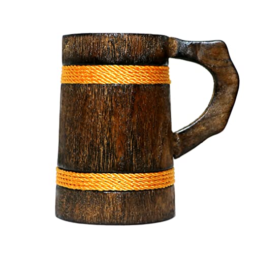 NAVIROCK Handgefertigte Holztasse mit Bärenmotiv, für Camping, Reisen, Outdoor, Takard, Trinken, Tee, Kaffee, Tasse mit Griff