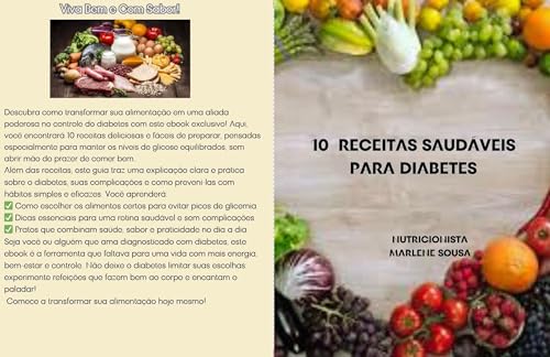 10 RECEITAS SAUDÁVEIS PARA DIABETES (Portuguese Edition)