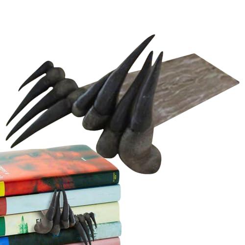 Klauen-Lesezeichen – dämonische Hand-Harzskulptur, hexenhafter 3D-Seitenhalter, zuverlässiges gruseliges Festival-Buchzubehör | Kreative Regaldekoration, gotisches Ziergeschenk für Leser, Horror-Enthu