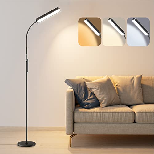 Ehaho Stehlampe LED Dimmbar | Leselampe Stehlampe | Stehleuchte mit Fernbedienung | Warmweiss Neutralweiss Kaltweiss 1200 Lumen | Modern Standleuchten für Wohnzimmer Schlafzimmer