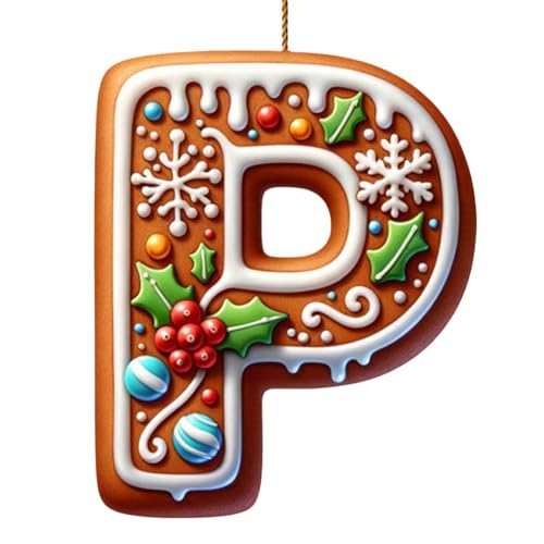 Weihnachtsdekoration aus Acryl, Buchstaben-Ornamente für Weihnachtsbaum, niedlicher Weihnachtsbaum, Ornamente für Zuhause – kreative dekorative Ornamente für Weihnachten, Dekoration für den