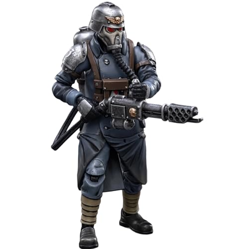 JOYTOY Warhammer 40K 1/18 Actionfiguren Astra Militarum Death Korps of Krieg Veteran Squad Guardsman with Flamer Collectible Model Birthday Gifts