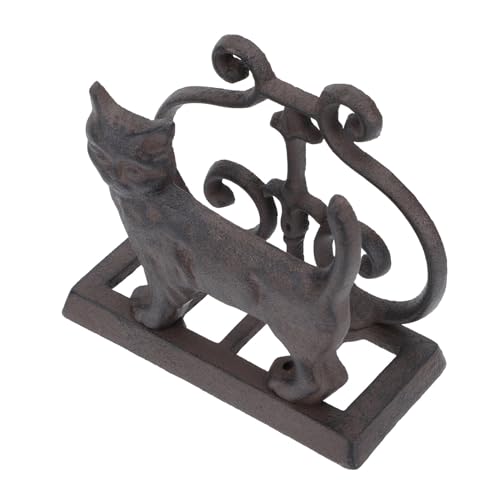 NUOBESTY Vintage Gusseisen Serviettenhalter mit Buchstützenfunktion Dekorativer Papierserviettenhalter für Küche Party Picknick Platzsparend und Stilvoll für Tischdekoration