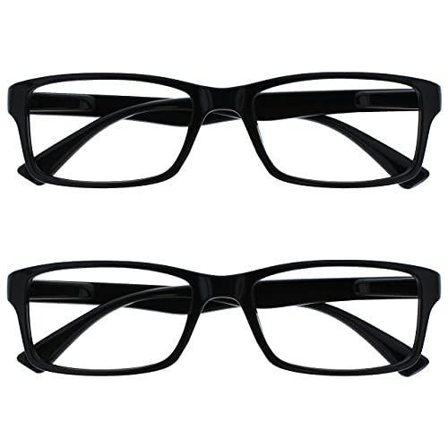 Die Lesebrille Unternehmen Schwarz Leser Wert 2er-Pack Herren Frauen UVR2092BK +2,00