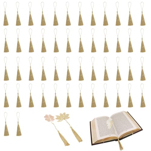 Gold Mini Quast, Handgemachte und Seide Quaste, Anhänger, Goldfarbige Seide, Souvenirs und Lesezeichen, DIY-Bastelzubehör