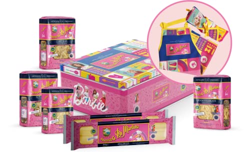 Di Martino - Barbie Pasta in einer bunten Blechdose mit Barbie Bambola Chef-Puppe - passend zum Barbie Film