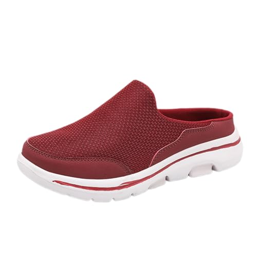 Hausschuhe für Damen und Herren, lässig, Sommer, Slipper, Strand, Walking-Sandalen, bequem, atmungsaktiv, Netz-Hausschuhe, rückenfrei, Clogs, Pantoletten, für drinnen und draußen, lässig, für Zuhause
