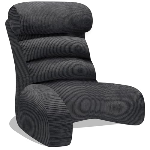 SOOYUZXXED Lesekissen für Bett und Sofa，Rückenkissen für Bett，Lesekissen mit Rückenlehne für Erwachsene ，Bequem zum Sitzen, Lesen & Fernsehen in Bett oder Sofa（Charcoal，65 * 30cm）