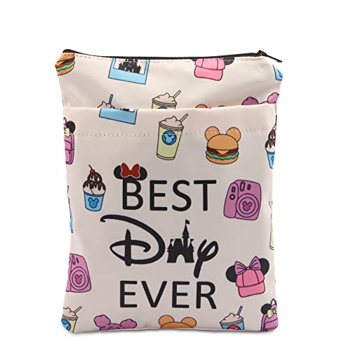 Buchhülle mit Aufschrift 'Best Day Ever', magisches Königreich, Familienurlaub, Geschenk, Karneval, Essen, Buchtasche, WDW-inspiriertes Geschenk (Best Day Ever BM)
