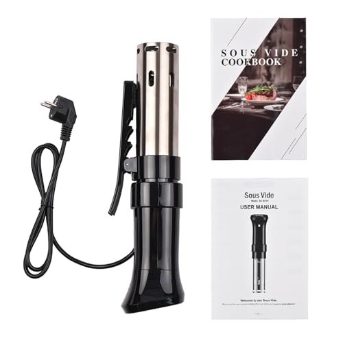 Domary Sous-Vide-Kocher, 1100 W, wasserdichte, Leise Kochmaschine mit Präziser Temperaturregelung, Display-Kochbuch für den Heimgebrauch in der Küche (EU-Stecker)