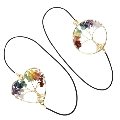 Elastisches Lesezeichen, 2 Stück, Vintage-Design, Baum, Seitenmarkierer für Bücher mit Kristallen, für Taschen-Planer, Buchliebhaber, Planer, Terminplaner