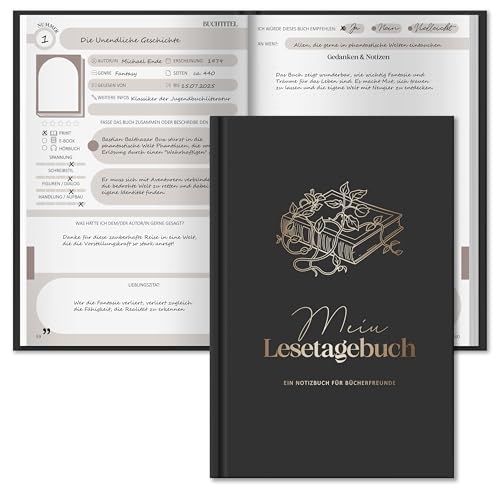 BIROYAL Book Journal 2026 fürs ganze Jahr – 224 Seiten Reading Journal: 1 Buch pro Woche = 52 Bücher – A5 Lesetagebuch Erwachsene & Buchjournal – Buchclub Bücher zubehör, Buch Gadgets