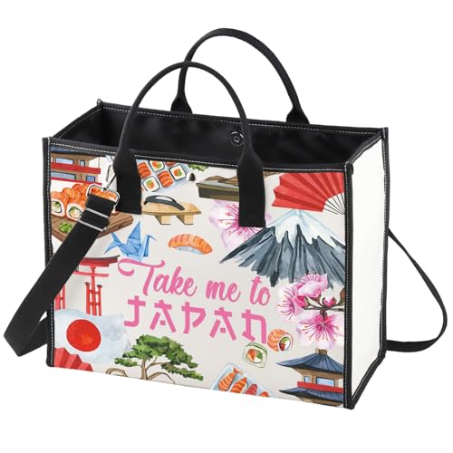 WZMPA Japanische Reise-Kosmetiktasche, japanisches Souvenir, Geschenk, Take Me To Japan, Reißverschluss, japanische Kulturgeschenk, Take Japan BG, Passform: