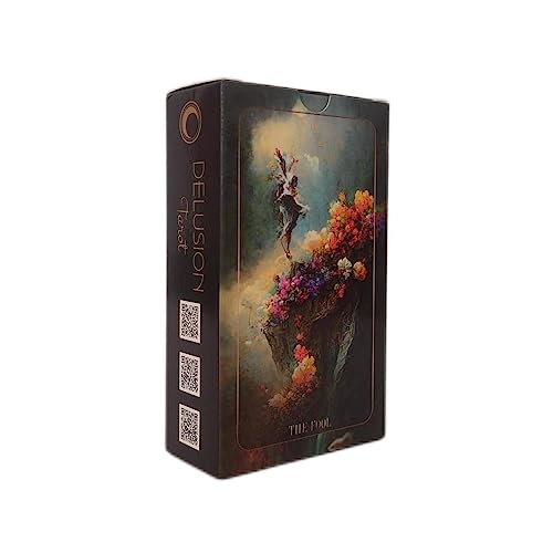 Generisch Neuestes 12x7cm Wahrsage-Tarot-Karten-Set für Anfänger mit Ratgeber, Brettspiele, Spielzeug, Spielen, Wahrsagen, Schicksal, Orakelkarten-Deck Delusion Tarot
