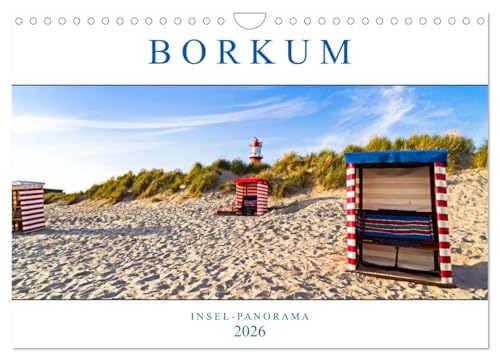 Borkum Inselpanorama (Wandkalender 2026 DIN A4 quer), CALVENDO Monatskalender