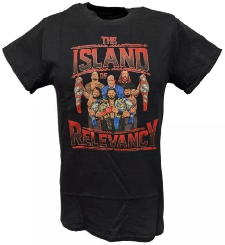 Bloodline Roman Reigns Paul Heyman Island of Relevancy T-Shirt Black M
