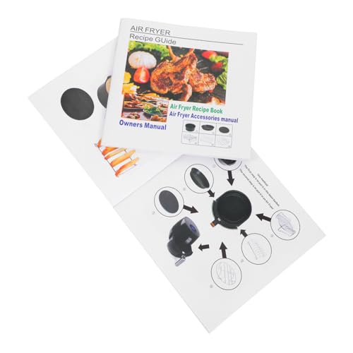 ABOOFAN 2 Stück Air Fryer Kochbuch für Anfänger mit Bildern Gesunde Rezepte Lowfat Einfache für Anleitung für Vielseitige Mahlzeiten Alltag Festessen