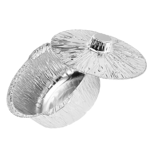 FOMIYES Folientopf mit Deckel 1000 Ml Aluminiumfolie Einwegkochgeschirr für Camping Grillen Picknick