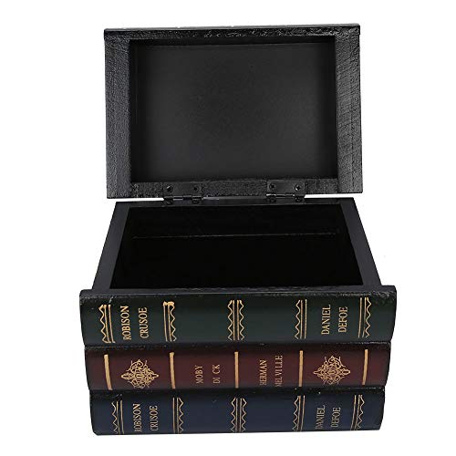 Jenngaoo Buchform Aufbewahrungsbox, Retro Dekoration Requisiten Bücherregal Ornamente Geheime versteckte Box Schmuck Aufbewahrungsbox für Zuhause und Büro