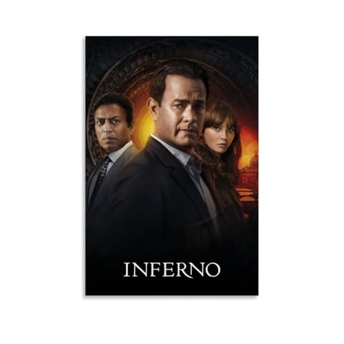 LXRYDO Filmposter, Motiv: Action Mystery Thriller Inferno, minimalistisch, Vintage-Stil, Ölgemälde, Wandkunst, Pop-Poster, 60 x 90 cm, ungerahmt