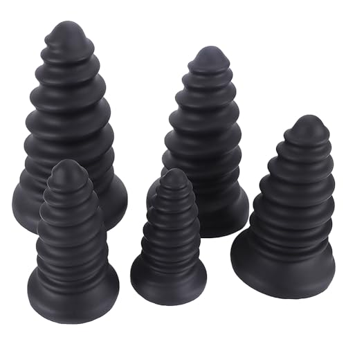 Xuomt Schraubenförmige Monster Realistische Dildos,Mit Saugnapf, Analdilatator, Analplug vaginale Masturbation Prostata massagegerät, extrem Fisting Sexspielzeug für Männer Frauen Paare（Schwarz L）