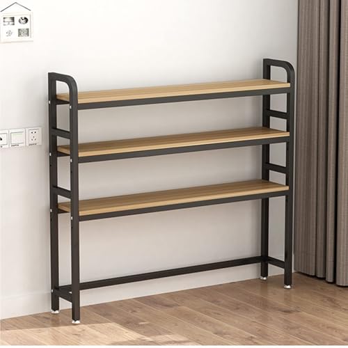 Mehrzweck-Stall mit 3 Ebenen, verstellbarer Schreibtisch- und Bücherregal, ideale Aufbewahrung, Präsentationsregal für Büro, Küche, Wohnzimmer und Bibliotheksbedarf