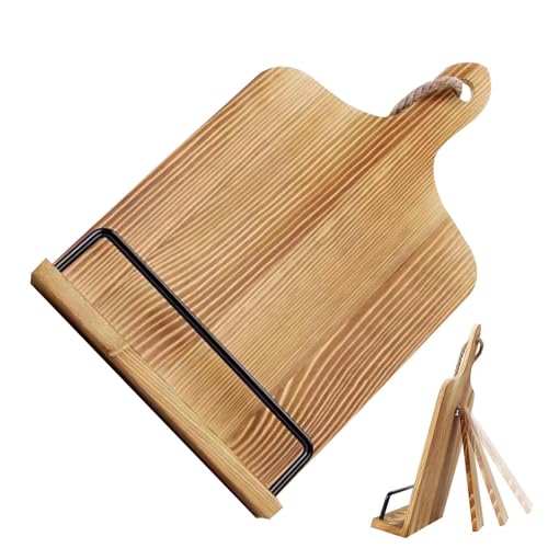 Kochbücherregal aus Holz, Kochbuchhalter auf dem Bauernhof - Verstellbarer Holzständer | Langlebiger Kochbuchhalter, Kochbuch-Organizer, für Familie, Freunde, Klebstoffe