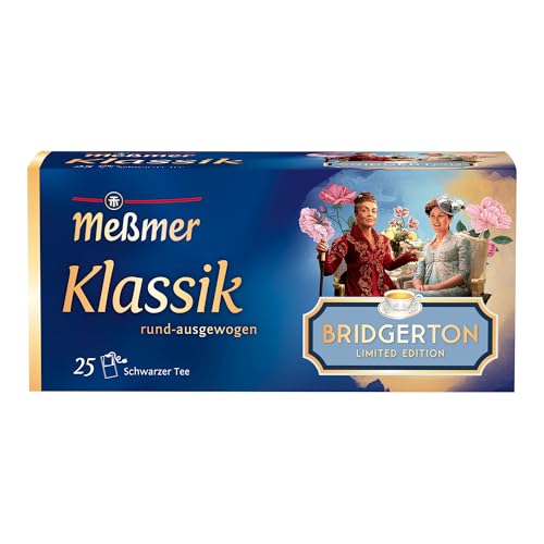 Meßmer Klassik x Bridgerton Limited Edition| Hochwertige Schwarztee-Mischung | 25 Teebeutel | Fein-aromatisch