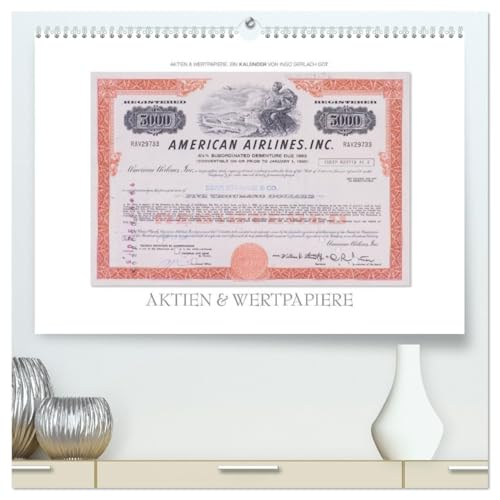 Aktien & Wertpapiere (hochwertiger Premium Wandkalender 2026 DIN A2 quer), Kunstdruck in Hochglanz