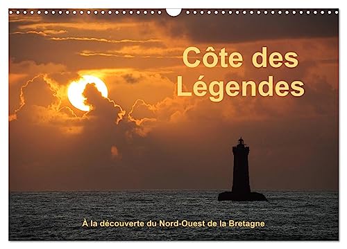 Côte des Légendes À la découverte du Nord-Ouest de la Bretagne (Wandkalender 2025 DIN A3 quer), CALVENDO Monatskalender