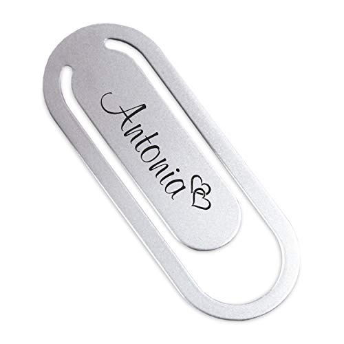 Schmalz® Lesezeichen inklusive Wunschgravur Buchzeichen graviert Bookmark aus Metall oval Gravur personalisiert