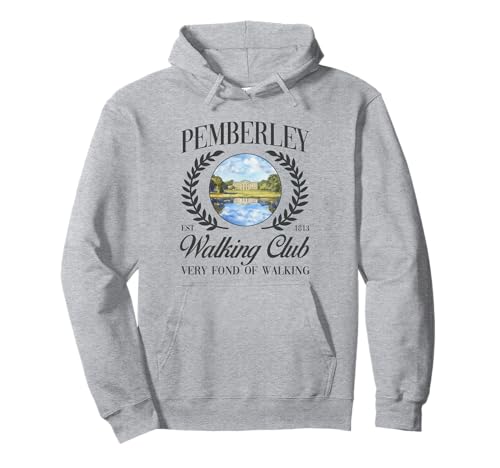 Jane Austen zum 250-jährigen Jubiläum des Pemberley Walking Club Regency Pullover Hoodie