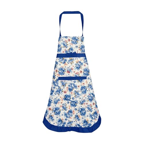 Generisch Schürze Damen,Kochschürze,Küchenschürze,Grillschürze,Weihnachtsschürze,Backschürze,Aprons Women,Bezaubernd Schürze Für Den Hausgebrauch(Blau)