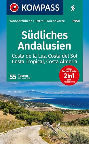 KOMPASS Wanderführer Südliches Andalusien, Costa de la Luz, Costa del Sol, Costa Tropical und Costa Almeria, 55 Touren mit Extra-Tourenkarte: GPS-Daten zum Download